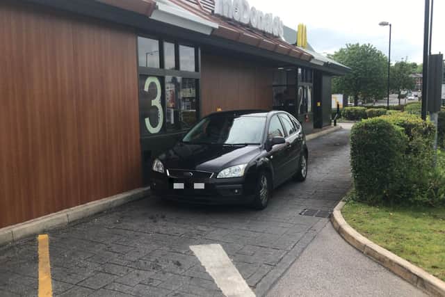 The customer has been moved on from the drive-thru