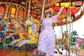 A weekend of vintage fun, crafts and entertainment at the annual free family festival, Vintage by the Sea in Morecambe.  Vintage singer Hattie Bee.