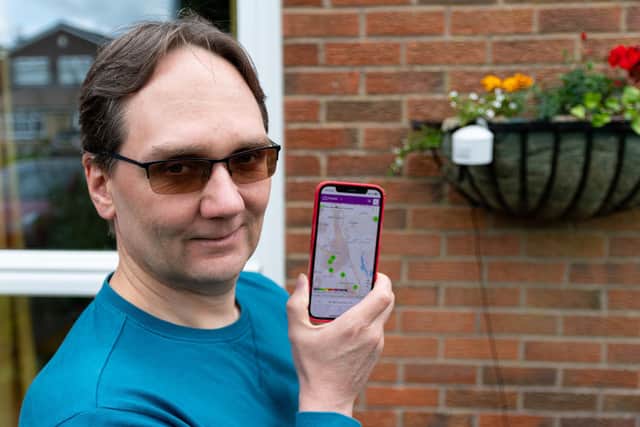 Green Party parliamentary candidate Mark Tebbutt has set up a network of PM2.5 monitoring devices in Chorley - and has veen alarmed by some of the results