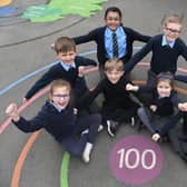 Pupils at Woodplumpton St Anne's CE Primary School celebrate the Good rating in the latest Ofsted report.