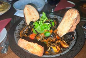 Mussels arrabbiatta is one of the tempting starters on offer at Italian restaurant Vetrano in Padiham.