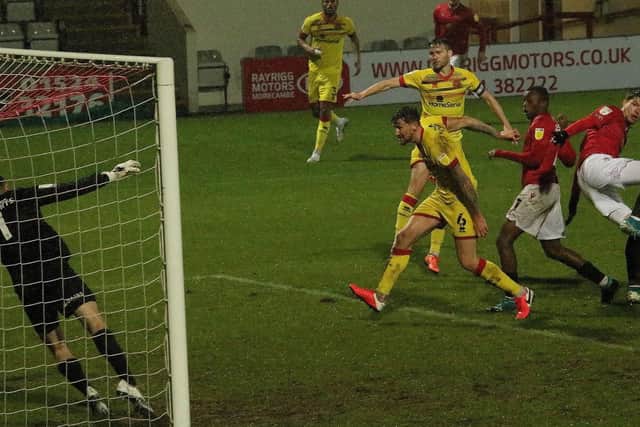 Carlos Mendes Gomes scored Morecambe's goal when they last hosted Walsall in January 2019 Picture: Michael Williamson