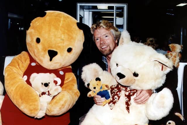 Virgin Boss Richard Branson & Sooty All Aboard For Teddy Bear's Picnic At Blackpool Zoo in 1997