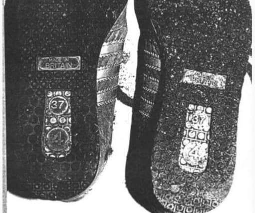 The feet were found in these trainers. Picture courtesy of UK Missing Persons Unit.