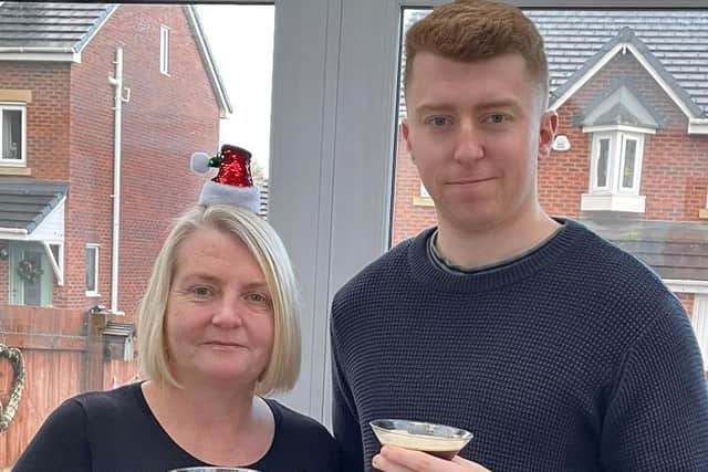 Josh with his mother Susan who has organised an Easter Egg and Bingo night fundraiser for her son