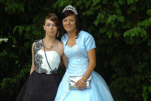 Kirsty Armstrong (left) and Chayse Chamberlain at the 2010 Our Lady's High School Prom at Bartle Hall