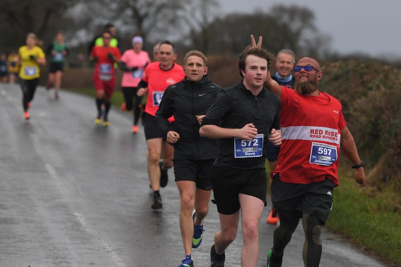Runners take part in the Central Lancashire New Year half marathon