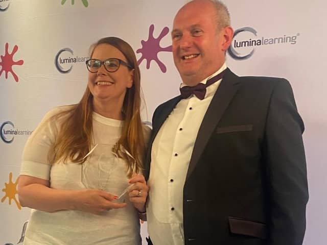 Louisa Scanlan of Collaborate Business Solutions, who won the Practitioner Award 2022 at the global Lumina Learning Excellence Awards