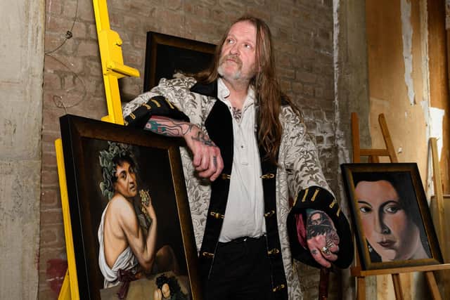 Peter Sinclair, an artist who is getting ready to launch his exhibition at HIVE in Blackpool. Photo: Kelvin Stuttard