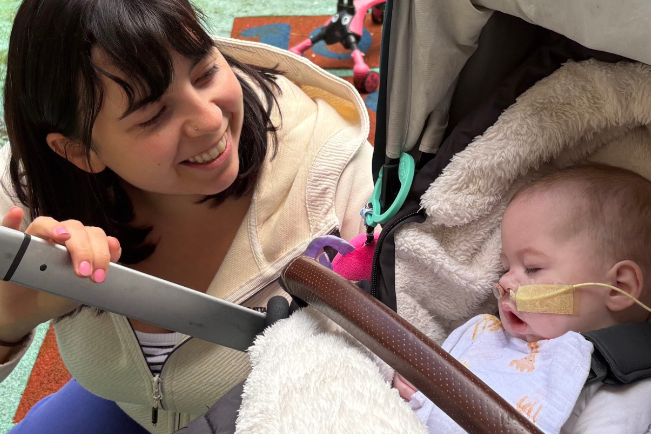' Suddenly there was sunlight, wind, fresh air' Emotional moment poorly baby goes outside for first time
