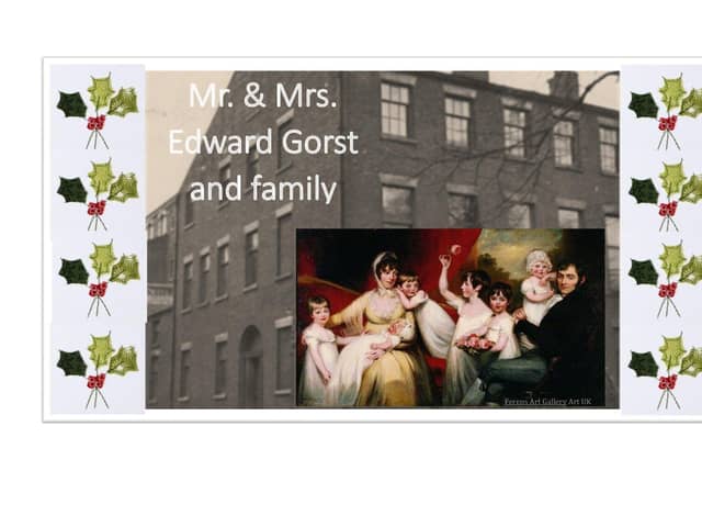 The Gorst Family Winckley Square 1813. Photo: Susan Douglass