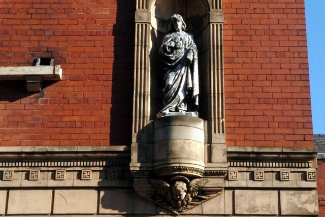 A statue on St Wilfrids Church, Chapel Street, Preston
