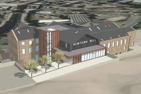 Architect's impressions of how the refurbished Newtown Mil, Burnley, mill will look from the back.