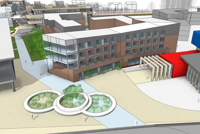 An artists impression of how the new buildimgs will look