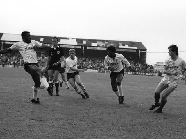 Preston North End's Brian Mooney puts in a cross against Port Vale in the play-offs