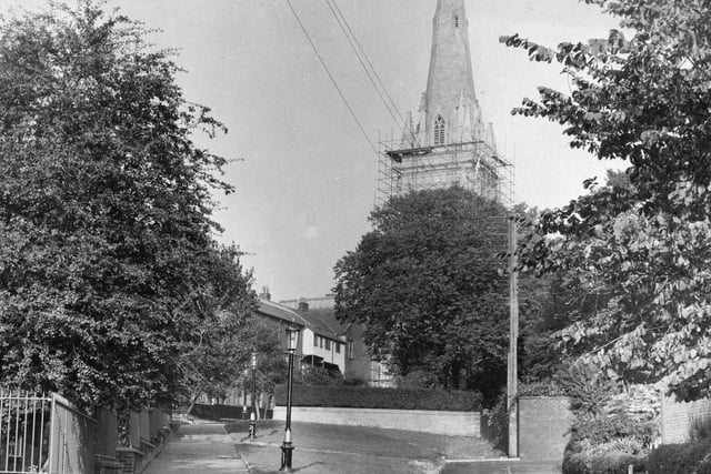 Stoneygate 1972 - a quiet corner of Preston. The site of the cockpit, where the Mormons preached in the 19th century, is on the left, and just peeking out at the top of the picture is the spire of Preston Minster Church