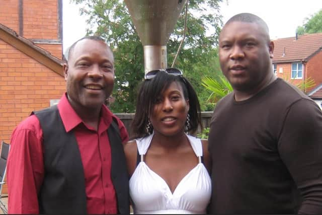 Zoe with dad Errol Snr (left) and brother Errol Jnr.