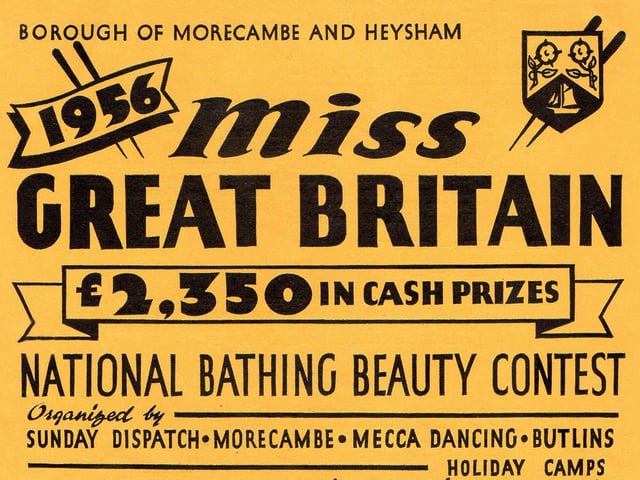 Advertisement for the 1956 competition, the first year it was called Miss Great Britain.