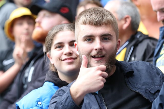 This PNE fan is in good spirits ready for the opening game.