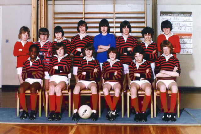 Tulketh High School football team in the late 70s. Contributor Ste Allen is pictured second from the right on the front row