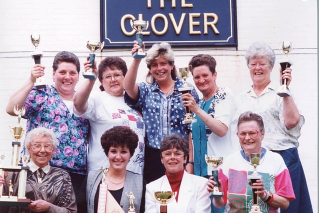 The hot shot women's darts team who were all regulars at The Clover pub on Meadow Street - swept the board in the Preston and District Scottish and Newcastle Women's Darts League
