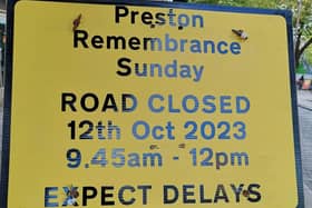 The council put the wrong month on the road sign - October 12 instead of November 12. (Picture by Jimmy Fisher)