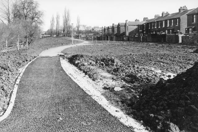 This is the site of the old railway line that ran from Preston to Southport. In 1983 Preston Council and developers decided to turn the whole area in Broadgate into a new housing estate, which included this public park area