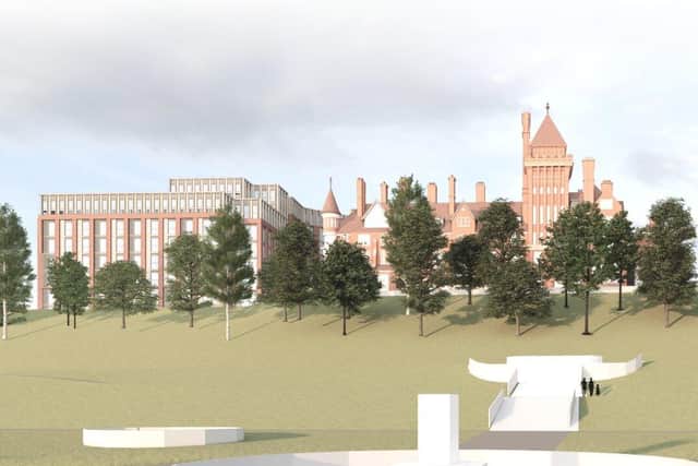The new apartment blocks will be built on a prt of the site where an office block was demolished in 2020 (image: DAY Architectural Ltd.)