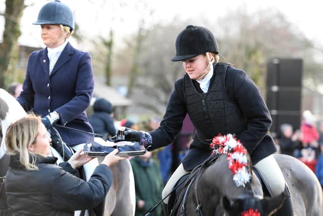The public were invited to witness the traditional Holcombe Harriers Boxing Day parade, who set off from The Railway Hotel in Pleasington and then performed a demonstration of trail laying near the River Darwen