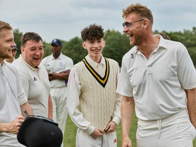 Freddie Flintoff pictured whilst filming Field of Dreams. Image: Ross Cooke