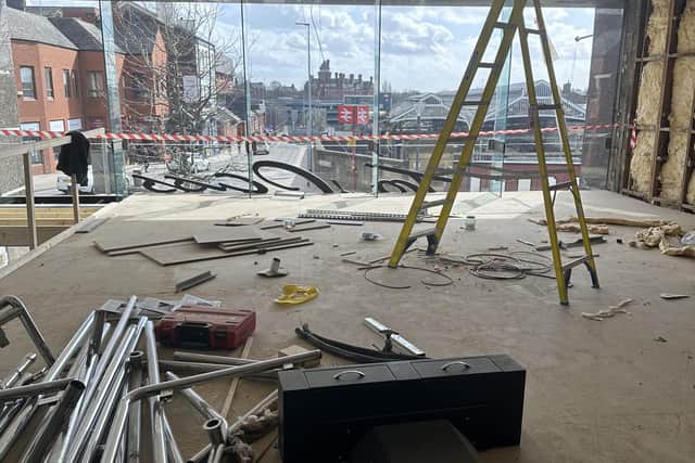 The hair salon, featuring a bar area, will have a view over Preston.