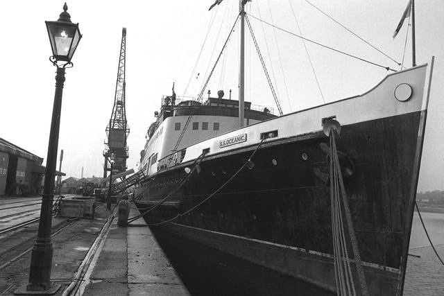 Preston’s only floating nightspot, the Manxman spent its first 20 years as a ferry between the Isle of Man and Liverpool. It also sailed from Fleetwood. Built at the Cammell Laird shipyard in 1955 for the Isle of Man Steam packet company, it ceased service in 1982. It was then brought to dock at Preston and served as a popular entertainments complex until 1991