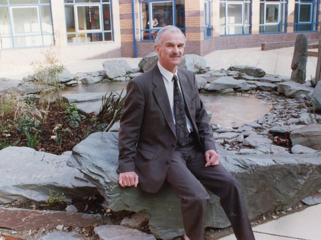 A £4m Preston school - Ribbleton Hall High - opened its doors for the first time and won top marks from staff and pupils in 1991. Pictured here is head master Ray McDonald in the picturesque courtyard in the centre of the school