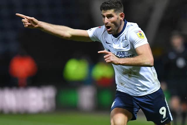 Preston North End's Ched Evans in action