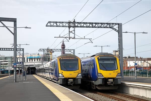 Northern trains at Blackpool North Station in June.