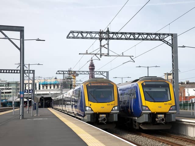 Northern trains at Blackpool North Station in June.