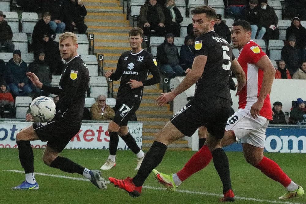 Morecambe striker Courtney Duffus has joined Stockport County on loan Picture: MICHAEL WILLIAMSON