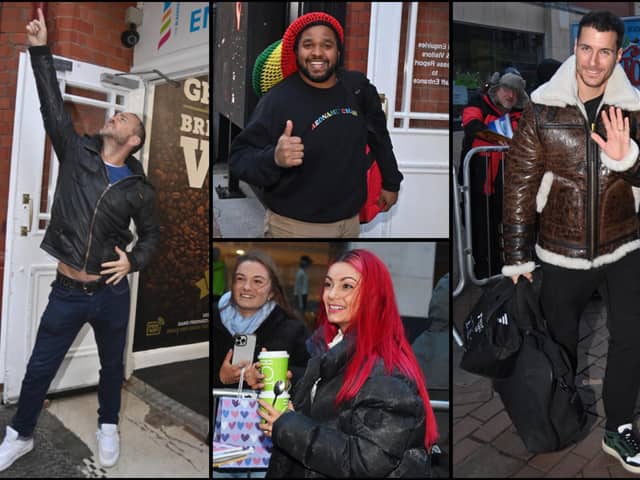 20 pictures of stars arriving in Blackpool for this week's show.