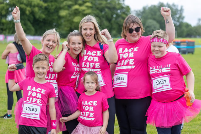 The Race for Life in Preston's Moor Park attracted fund-raisers of all ages