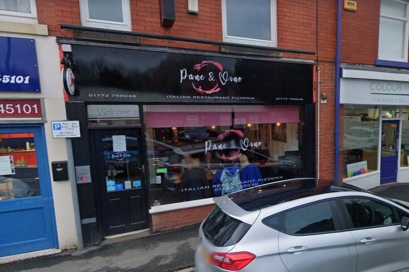 Pane & Vino on Priory Lane, Penwortham, has a 5 out of 5 hygiene rating