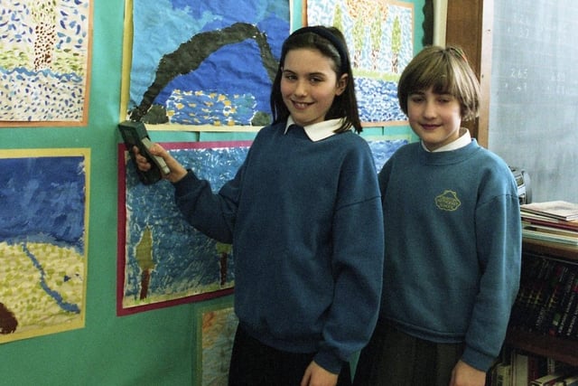 Rachel Cloynes and Natalie Foster set up a Van Gogh exhibition for Croston Methodist Primary School's Art Day