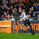 Connor Hall after making it 1-1 (photo: Stefan Willoughby)