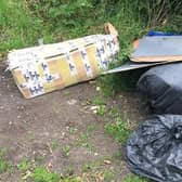 The fly tip on Coppull Hall Lane, Coppull that Chorley Council Officers attended in July 2022
