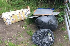 The fly tip on Coppull Hall Lane, Coppull that Chorley Council Officers attended in July 2022