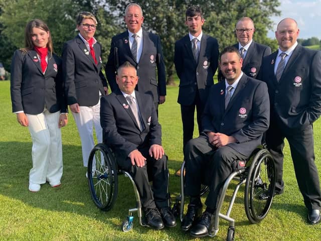 Oliver Hirst-Greenham (far right) with the England Disability Golf team who finished runners-up in the European Nations Cup
