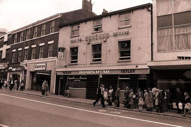 Another one situated on Friargate - The Boar's Head was opposite where McDonald's is now. It closed its doors in 1983 and is now Ladbrokes betting shop. There was also an upstairs bar at the Boar's Head called the Murrayfield Lounge