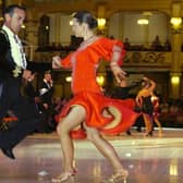 A couple dancing at a previous competition in Blackpool