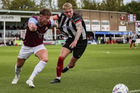 Harry Ibbitson makes a nuisance of himself against South Shields (photo: David Airey/dia_images)
