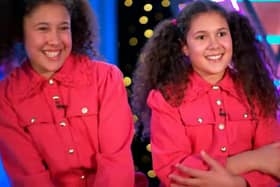 Jasmine and Gabriella on The Voice Kids. Image from ITV.