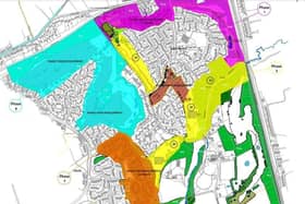 Areas 3a and 3b are to become public open spaces - marked in yellow.